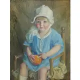 Josephine Miles Lewis, Portrait of Olivia Hall, Oil on canvas