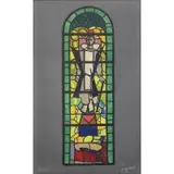 Georges Braque, Stained Glass Window at Church of Saint Dominique, Color lithograph on wove paper, 1960