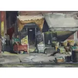 Percy F. Albee, Free Enterprise, Watercolor and pastel on paper