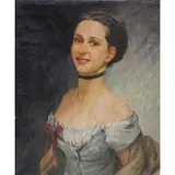 Irving Ramsey Wiles, Portrait of a Lady, Oil on canvas