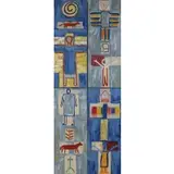 Jaune Quick–to–See Smith, Okanogan Series #4 and #6 (2 Diptychs), Large acrylic, mixed media collage on canvas