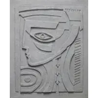 Anthony Quinn, Lady of Crete, Vellum relief sculpture