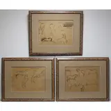 Alexander Calder, Main Ring, Charcoal on paper