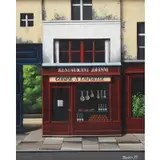Thomas Pradzynski, Restaurant Gianni, Paris, Oil on canvas