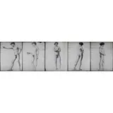 Herbert A. Morgan, Grouping of (5) nude male figure studies, Graphite on paper