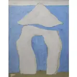 Adja Yunkers, Abstract Composition, Oil and collage on board