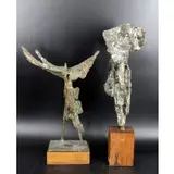Filippo Chissotti, 6 w x 4, Two abstract bronze sculptures Sculptures
