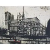Bernard Buffet, Notre Dame, Large tapestry print on fabric