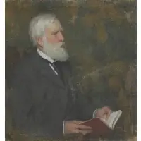 Wilton Robert Lockwood, Portrait of a Gentleman with Book, Oil on canvas
