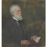Wilton Robert Lockwood, Portrait of a Gentleman with Book, Oil on canvas