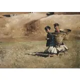 Xiao-Hua Gao, Children with Baskets, Oil on canvas