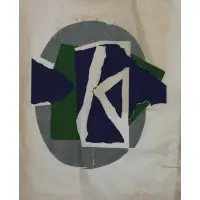 Robert Blackburn, Space Shape, Color woodcut on Japon paper, 1970