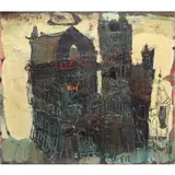 Raimonds Staprans, Grace Cathedral, San Francisco, Oil on canvas