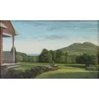 George Wexler, View from the Chamberlain House, Oil on canvas