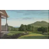 George Wexler, View from the Chamberlain House, Oil on canvas