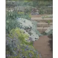 Anna Lillian Winegar, Floral Pathway, Oil on canvas