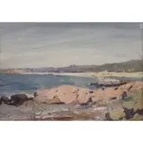 Marianna Sloan, Rockport Coast, Oil on board signed lower right