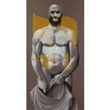 Leonard Everett Fisher, God In Man #11, Large tempera on paperboard