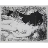 Le Reve by Léonard-Tsuguharu Foujita, Lithograph, sold Jan 2023