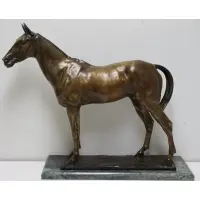 Christopher Fratin, Untitled, Large bronze sculpture of a horse on marble base