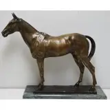 Christopher Fratin, Untitled, Large bronze sculpture of a horse on marble base