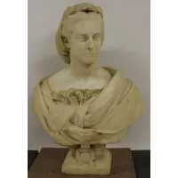 Paul Aube, Untitled, A beautiful and large marble sculpture signed and dated 1864 on the base