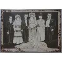 Mimi Gross, Wedding portrait, Graphite and mixed media collage