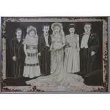 Mimi Gross, Wedding portrait, Graphite and mixed media collage