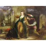 George Cattermole, Scene from Romeo and Juliet, Oil on board