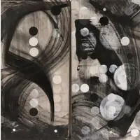 Mark Wiener, Untitled, Oil on board diptych