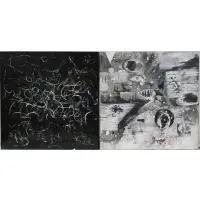 Mark Wiener, Pair of abstract compositions, Oil on canvas