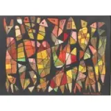 Martin Rosenthal, 66 to lower right. From a Nyack, NY estate. Dimensions: 18.75, Oil on board