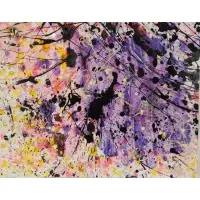 J. Steven Manolis, Drip painting, Acrylic on paper
