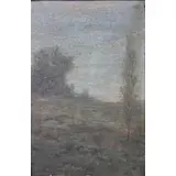 John Franklin Earhart, Atmospheric Landscape, Oil on Board