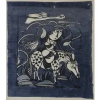 Sadao Watanabe, The Flight Into Egypt, Stencil print