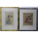 Elyse Ashe Lord, Rose Garden of Sardi, (2) Pair of etchings.Signed lower right