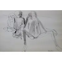 Al Blaustein, Untitled, Ink and watercolor