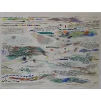 David Sharpe, Greenwood Lake, Watercolor and graphite on paper