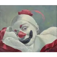 Veres, Clown, Oil on canvas