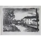 Maurice de Vlaminck, Frame: 20" h x 22" w, Pencil signed and numbered 25 of 35 print