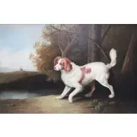 John Gray, Dog in a Landscape, Oil on canvas