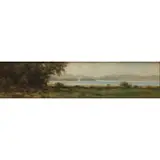 Robert Decker, River Landscape, Oil on board