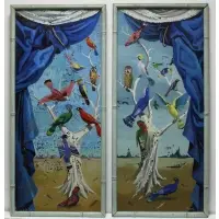 Fernand Renard, Diptych: Exotic Birds.1939