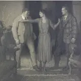 Edmund Franklin Ward, Woman Standing Between Two Men, Oil on board