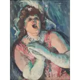 Edmund Franklin Ward, Opera Singer, Oil on canvas board