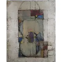 Michael David, Abstract, No.63, 1987, Oil and wax on wood and paper