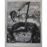 Marc Chagall, Fortune and the Young Child (from Les Fables de la Fontaine suite), Etching