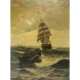 Thomas Rose Miles, With a Fair Wind From Whitty, Oil on canvas