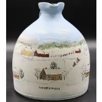 Forrest K. Moses, Hand painted American stoneware jug, Oil