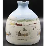 Forrest K. Moses, Hand painted American stoneware jug, Oil
